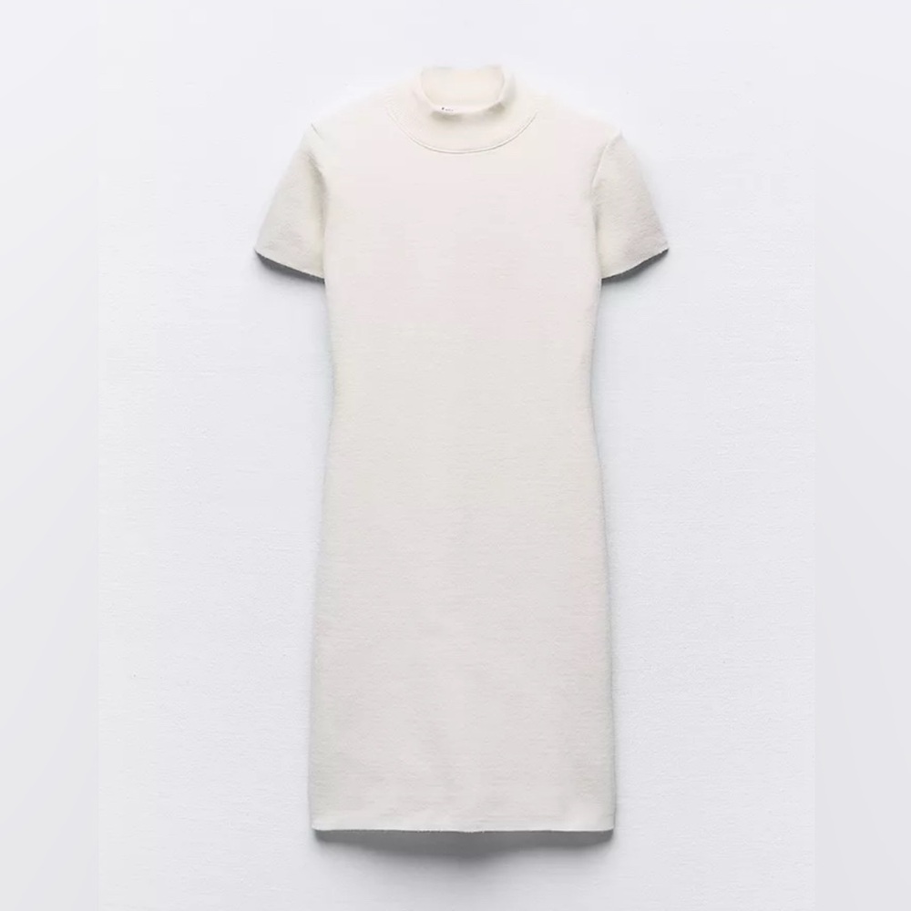 Zara Cream Mini soft Dress